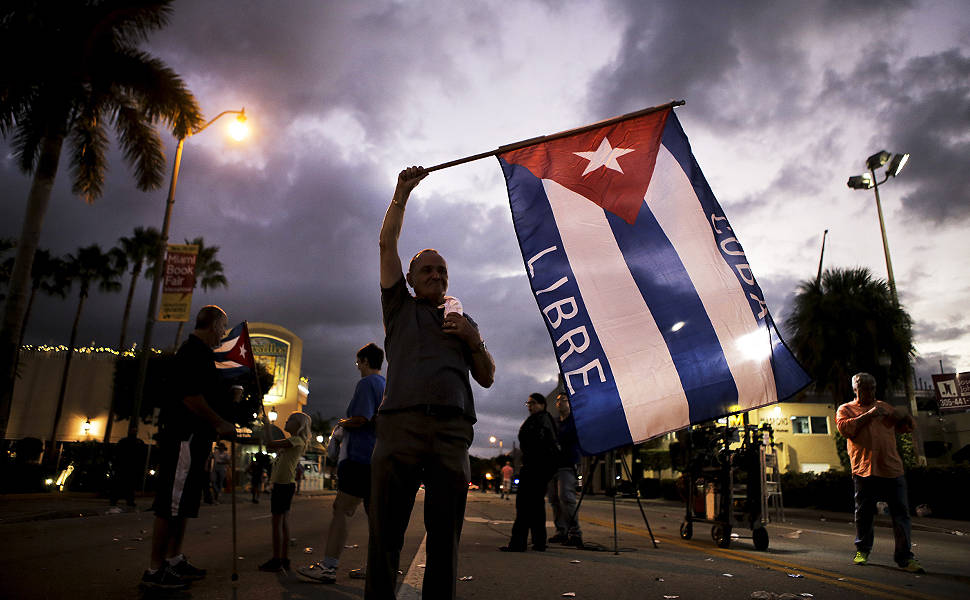Morte de Fidel  comemorada em Little Havana, Miami