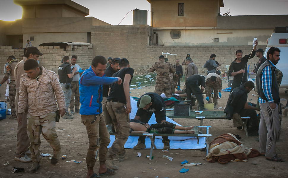 As vtimas da batalha por Mossul, no Iraque