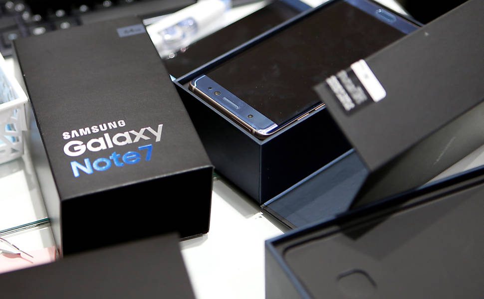 Fogo no Galaxy Note 7 da Samsung