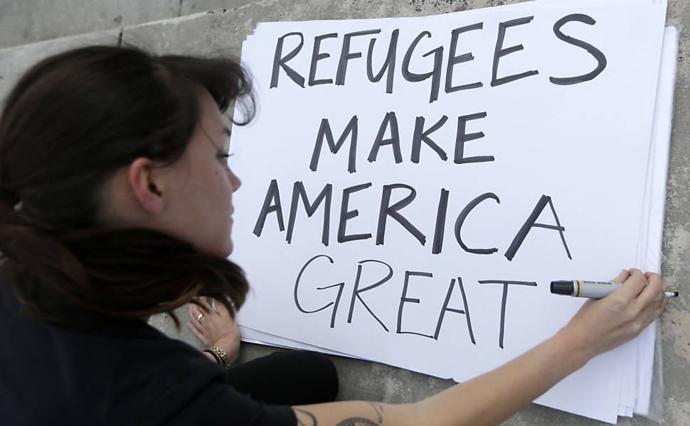 Protesto em Miami contra poltica de Trump para imigrao