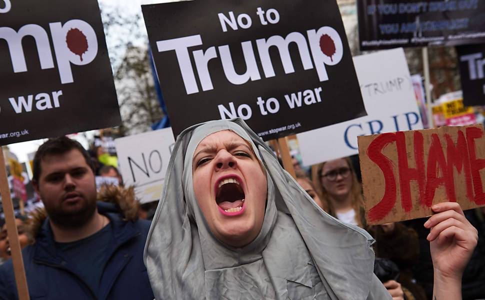 Protesto contra Trump pelo mundo