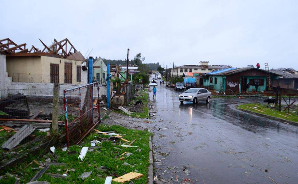 Tornado atingi a cidade de So Francisco de Paula