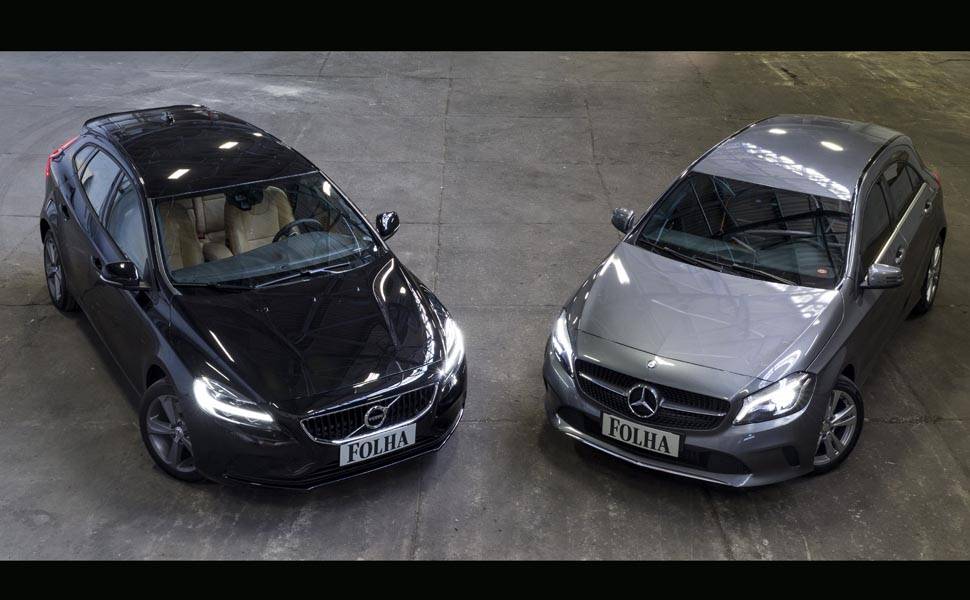 Teste Folha Mau - Volvo V40 e Mercedes A200