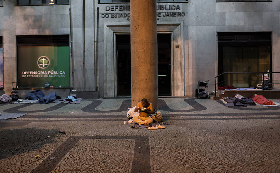 Moradores de rua no Rio de Janeiro 