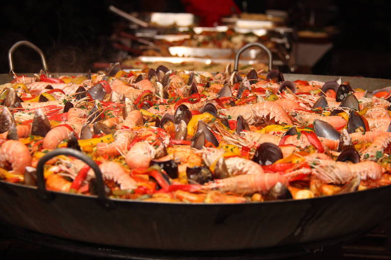 Paella do Festival do Pescado e Frutos do Mar da Ceagesp