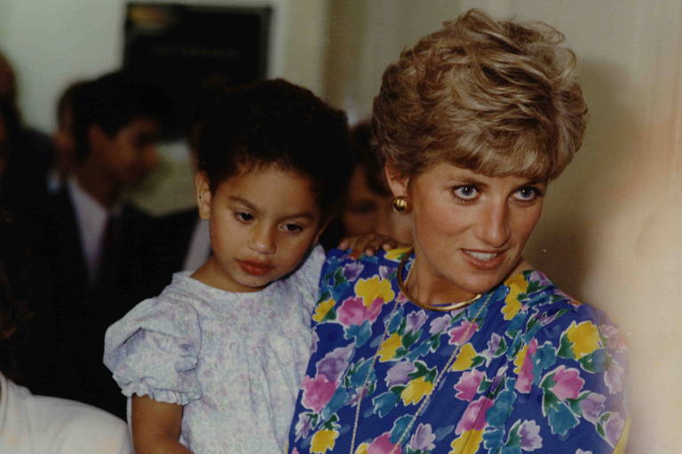 Princesa Diana visita unidade da Febem (hoje Fundao Casa) em So Paulo, em 1991