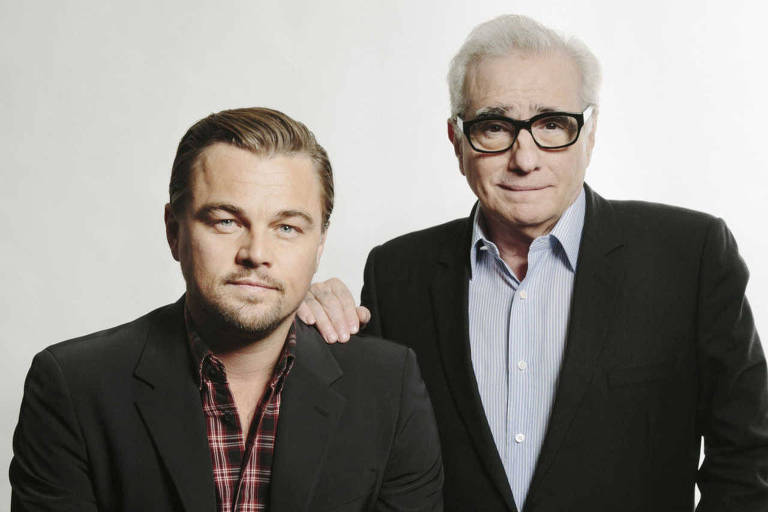 O ator Leonardo DiCaprio e o cineasta Martin Scorsese