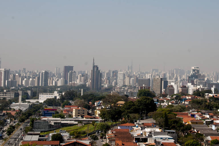 Vista de Pinheiros e de parte do Butant, a partir da avenida Vital Brasil 