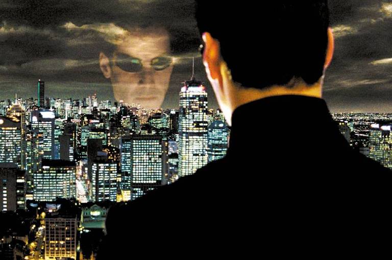 ORG XMIT: 373701_0.tif Cinema: o ator Keanu Reeves (Neo) em cena do filme "Matrix Reloaded". (Foto: Divulgao) 