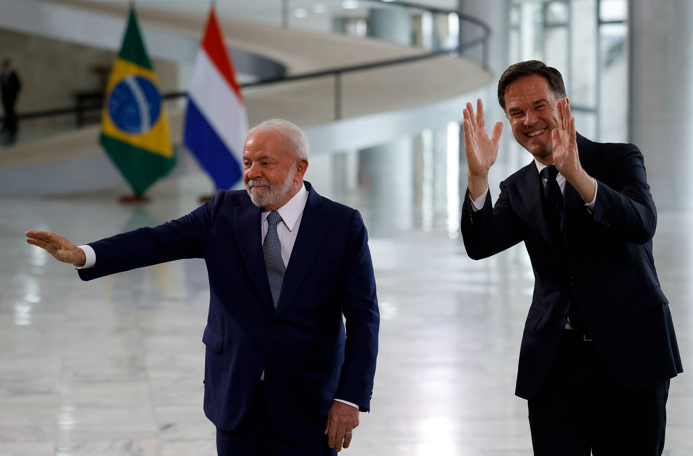 Lula o primeiro ministro holandês e russos celebram o Dia da