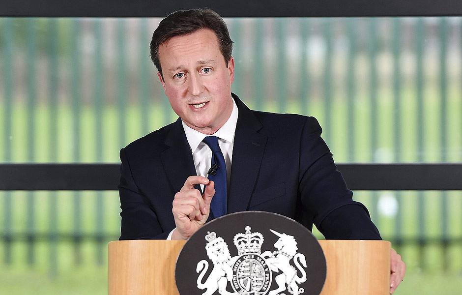 Premi britnico, David Cameron, discursa em escola de Londres