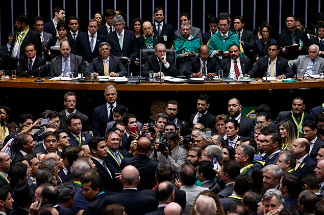 Sessão de votação do impeachment da presidente Dilma Rousseff na Câmara dos Deputados