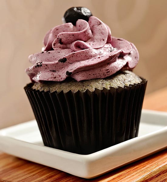 Chef Marcella Lage incorporou ao cardápio o novo cupcake de blueberry (R$ 6,40)