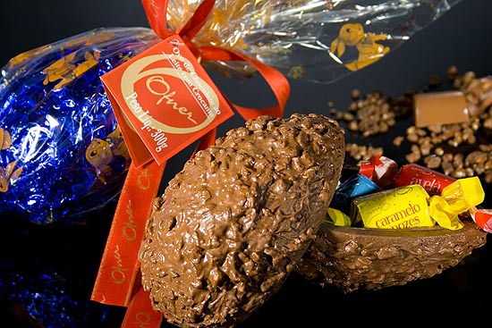 Ofner apresenta ovo crocante(foto) fabricado com um mix de chocolate ao leite premium e chocolate meio amargo