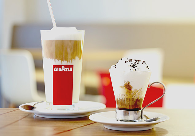 Drinques com café da nova cafeteria Lavazza