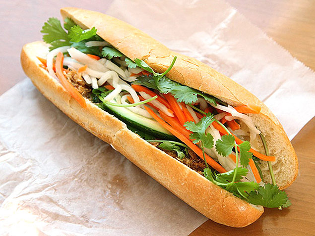 O Banh Mi, um sanduíche vietnamita, pode ser incrementado com um mix de insetos