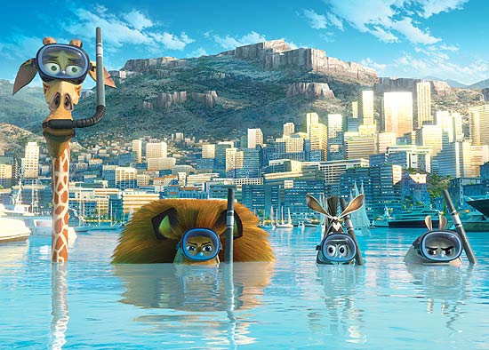 Cena do longa de animação "Madagascar 3 - Os Procurados", terceiro filme da série, que terá exibição em 3D