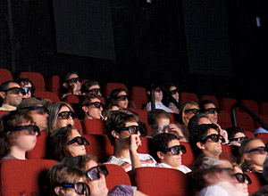 Sala de cinema com a tecnologia 3D, em São Paulo