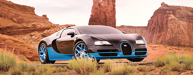 O Bugatti Grand Sport, fotografado em uma reserva indígena americana, é outro carro que vai aparecer em Transformers 4 