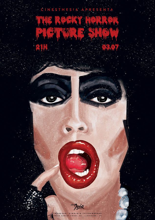 A comédia musical "The Rocky Horror Picture Show" (1975) é acompanhada de drag queens e intervenções audiovisuais