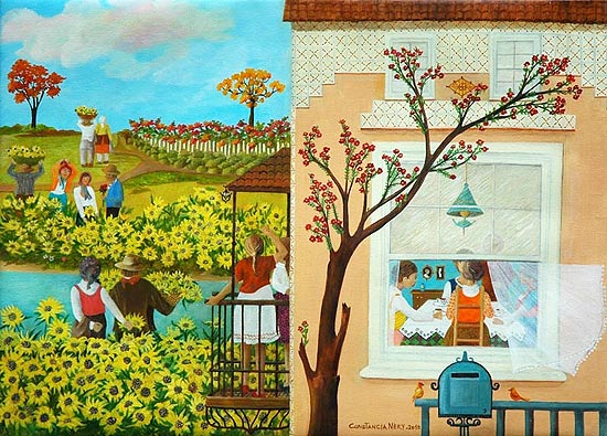 "Fazenda Sta. Marta" de Constança Nery faz parte de mostra sobre a primavera na galeria Jacques Ardies