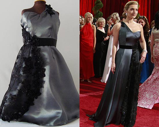 Yves Saint Laurent usado por Kate Winslet quando venceu o Oscar 2009 (foto) foi refeito para a exposição 