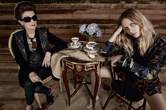 Imagem da consultora de moda Costanza Pascolato e da modelo Ana Claudia Michels 