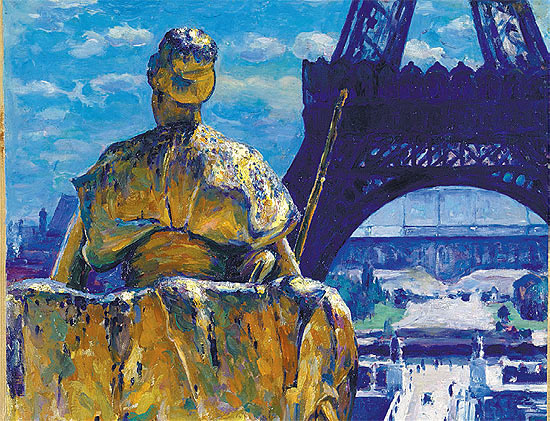 "La Tour Eiffel", de Louis Welden Hawkins (1849-1910), é uma das 85 obras em exibição no CCBB (centro da cidade)