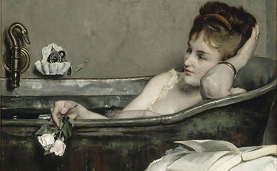 Obra "O Banho", criada em 1867 por Alfred Stevens, integra mostra com 85 obras do Museu d'Orsay