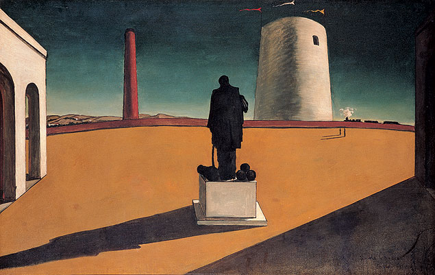 "O Enigma de um Dia" (1914), tela de Giorgio De Chiriro" é exibida na mostra "O Agora, o Antes - Uma Síntese do Acervo do MAC"