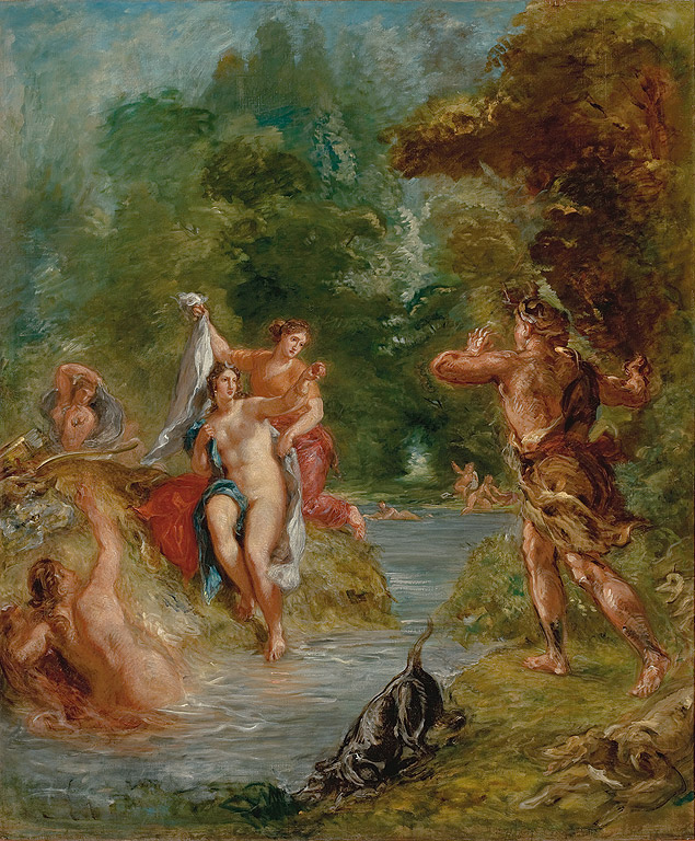 "O Vero - Diana Surpreendida por Acteo" (1856), de Eugne Delacroix (1798-1863)
