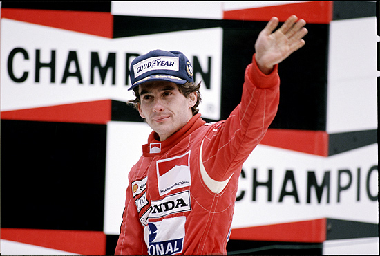 O piloto Ayrton Senna, morto há 18 anos