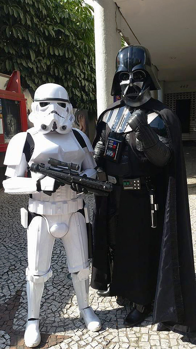 Cosplays de personagens de Star Wars em evento feito pelo Conselho Jedi de São Paulo