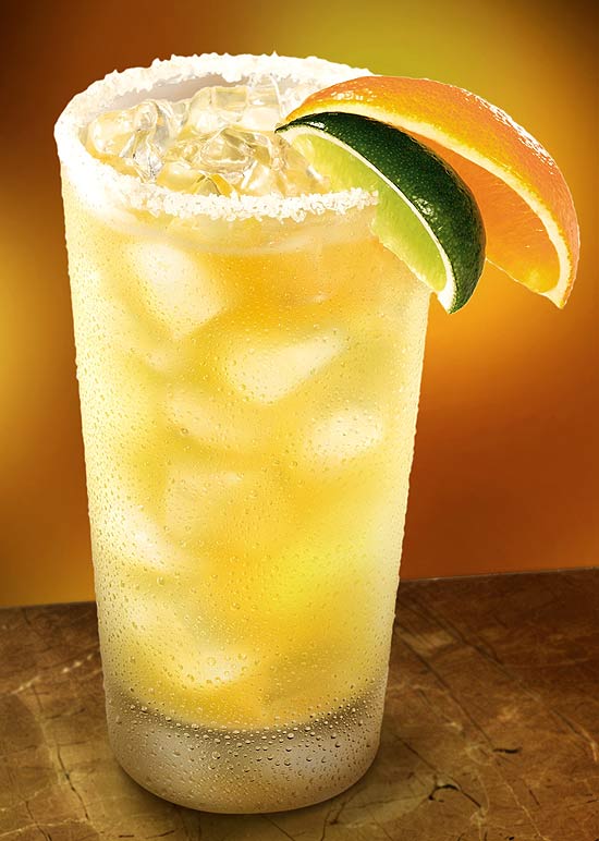 Drinque dos 'Rita rocks (foto), do Applebee's, é uma margarita feita com duas tequilas e suco de laranja