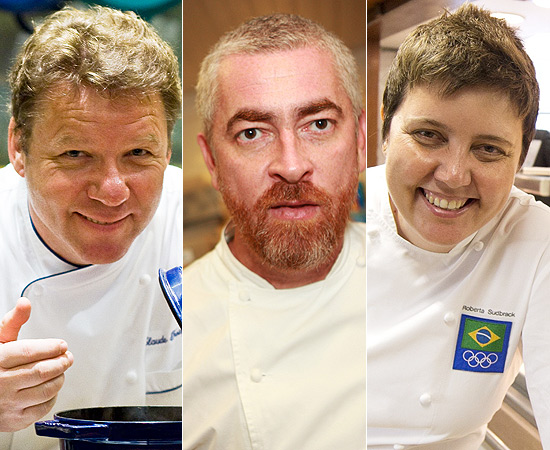 Claude Troisgros, Alex Atala e Roberta Sudbrack (esq. para dir.) são alguns dos chefs responsáveis pelo jantar