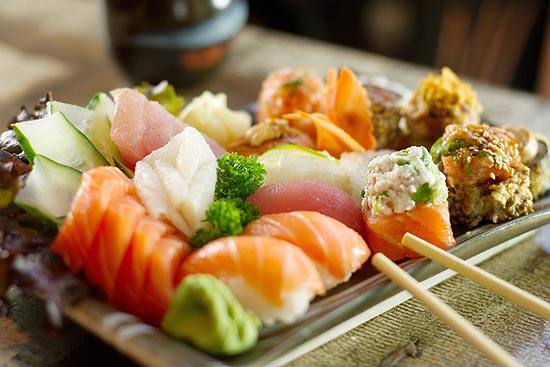 Combinado de sushis servido na 11ª edição da Restaurant Week no restaurante A&C Sushi