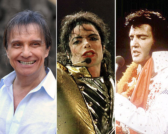 Roberto Carlos, Michael Jackson e Elvis Presley (esq. p/ dir.)são algumas dos "reis" homenageados no Pirajá