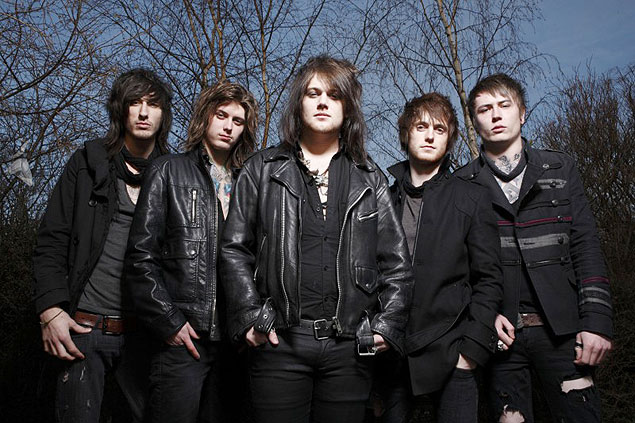 Integrantes da banda Asking Alexandria posam para foto promocional