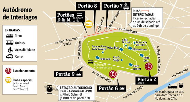 mapa do festival lollapalooza