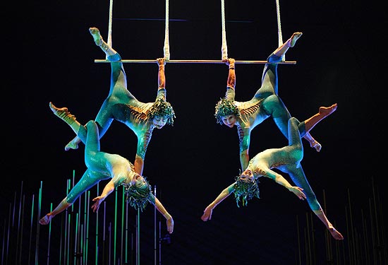 Cena do espetáculo "Varekai", do Cirque du Soleil, que será apresentado em São Paulo a partir de 15 de setembro