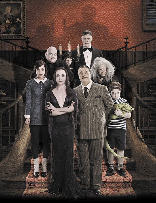 Foto oficial da montagem da Broadway do musical "A Família Addams", que estreia em março no Brasil
