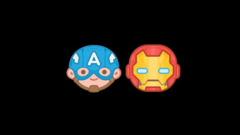 Os emojis do Twitter para o Capitão América e o Homem de Ferro