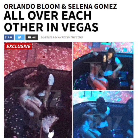 Orlando Bloom e Selena Gomez são flagrados aos beijos