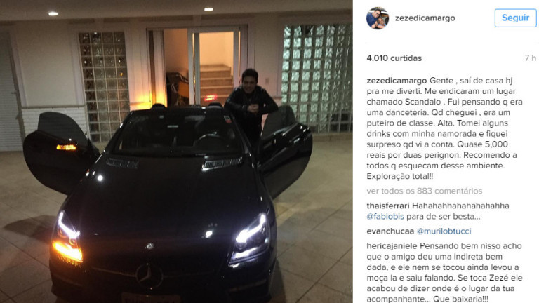 Zezé Di Camargo relata ter ido parar em bordel de luxo por engano