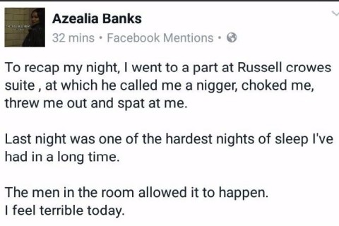 Post apagado de Azealia Banks