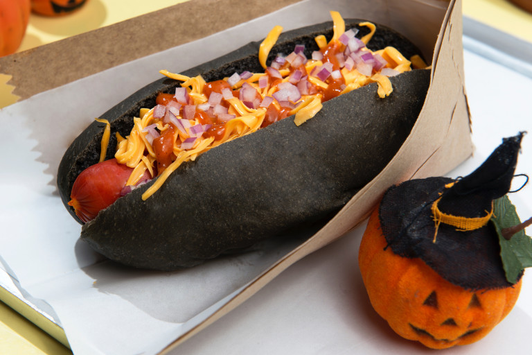 Lanche de Halloween do Hot Rod Dog
