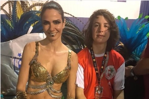 Luciana Gimenez com o filho, Lucas Jagger, no Carnaval 
