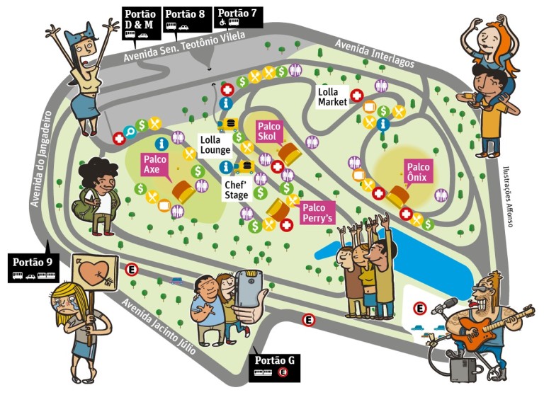 Mapa Lollapalooza