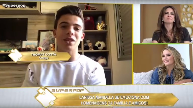 Thomaz Costa se declaração para Larissa Manoela no 'Superpop'