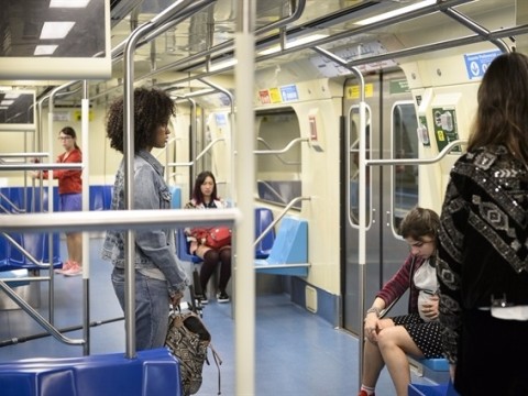 Cena de 'Malhação - Viva a Diferença' gravada no metrô de SP